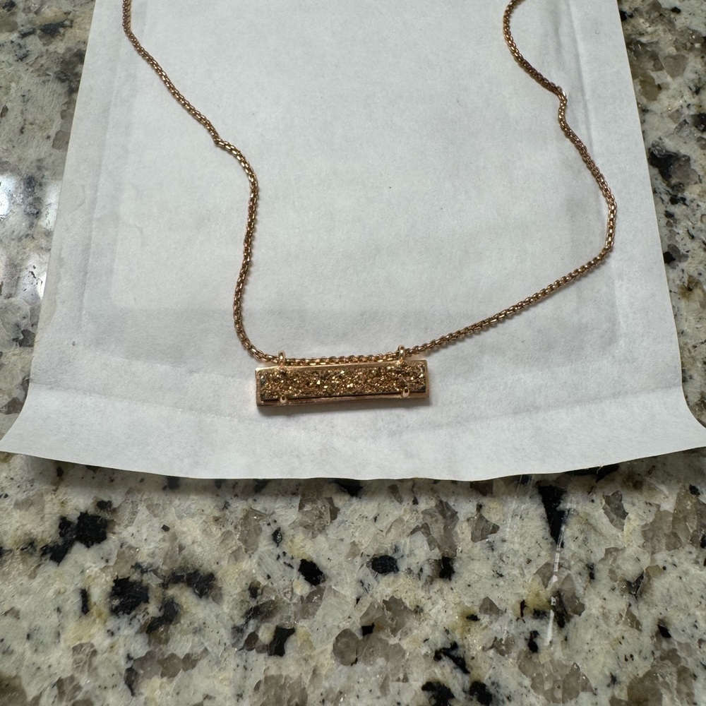 Kendra Scott Rose Gold Bar Necklace